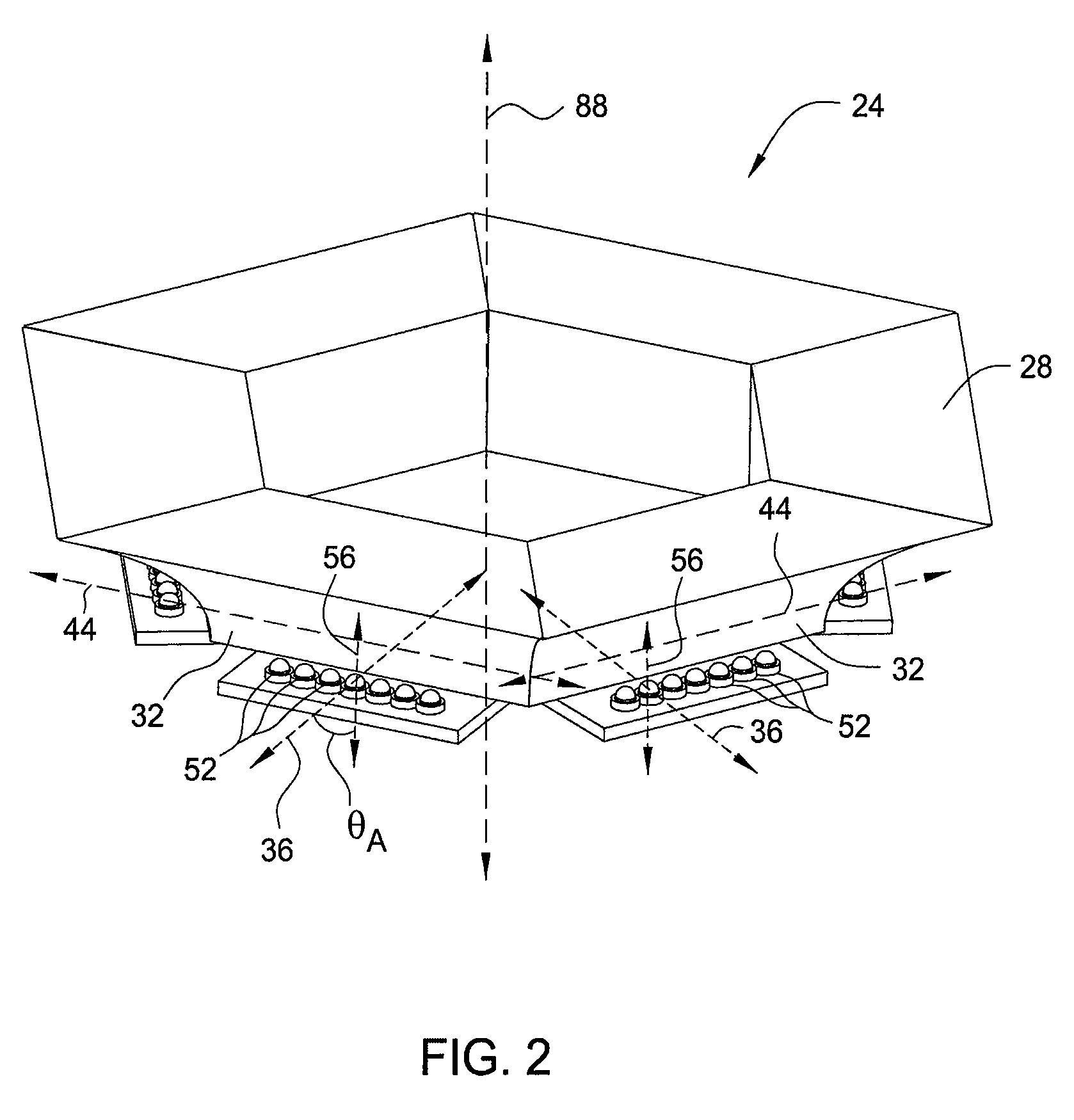 Beacon light with reflector and light emitting diodes