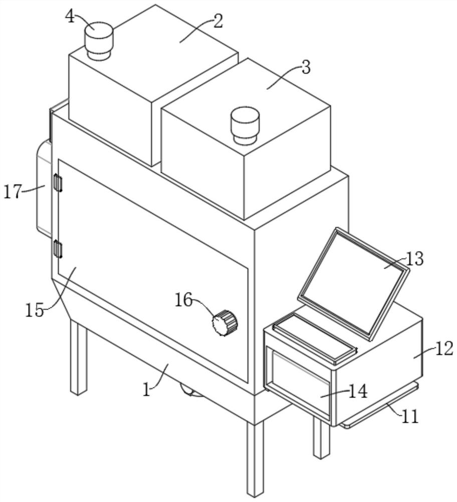 Cultivation test device for influence of microelements on crops