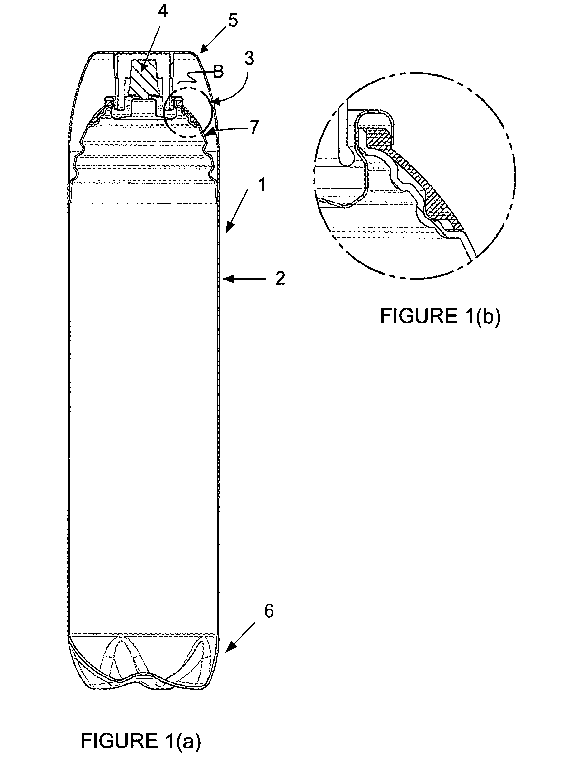 Plastic aerosol container and method of manufacturing same