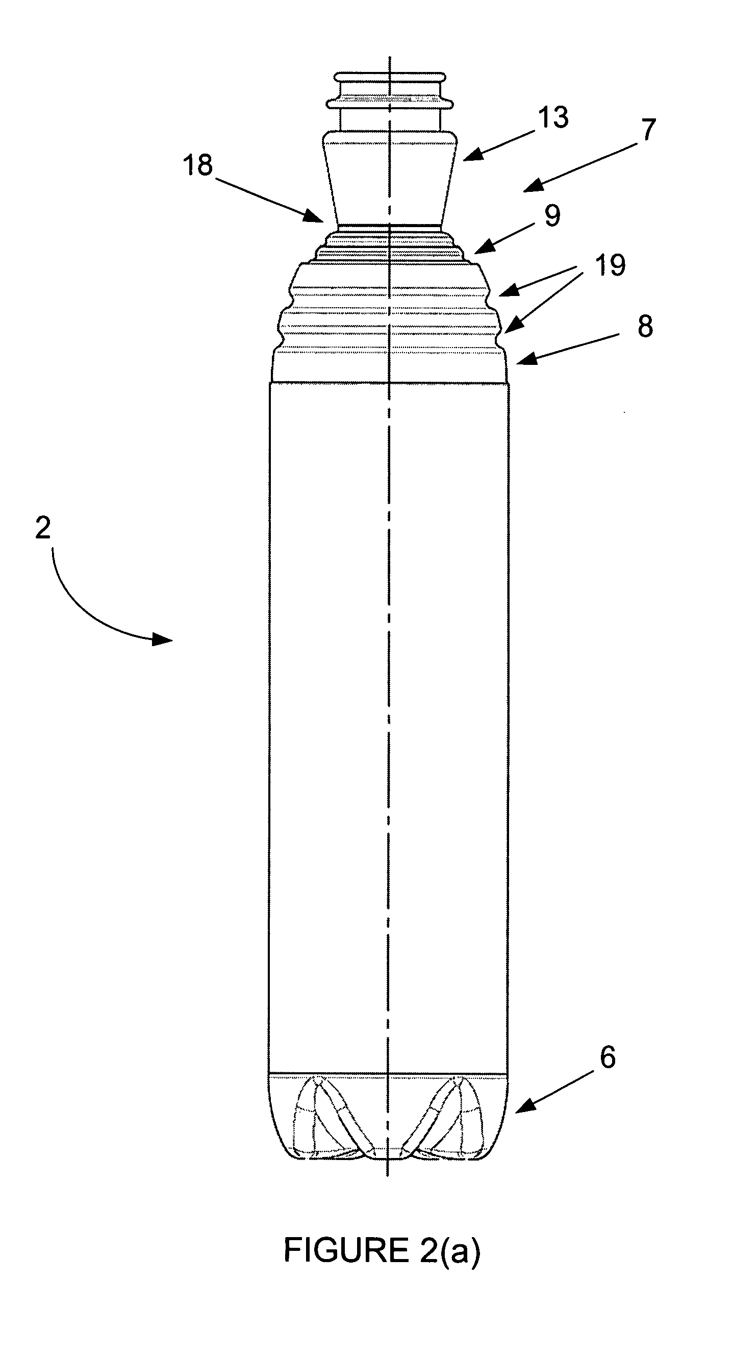 Plastic aerosol container and method of manufacturing same