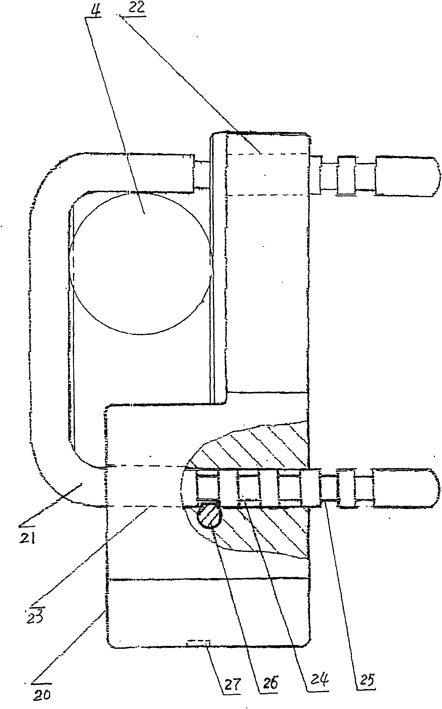 Pneumatic oblique stop valve with lock for corrugated tube