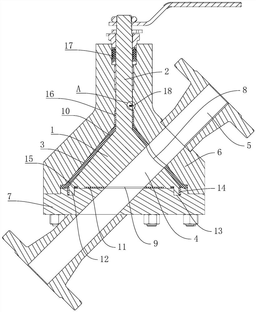 Conical valve without middle cavity gap