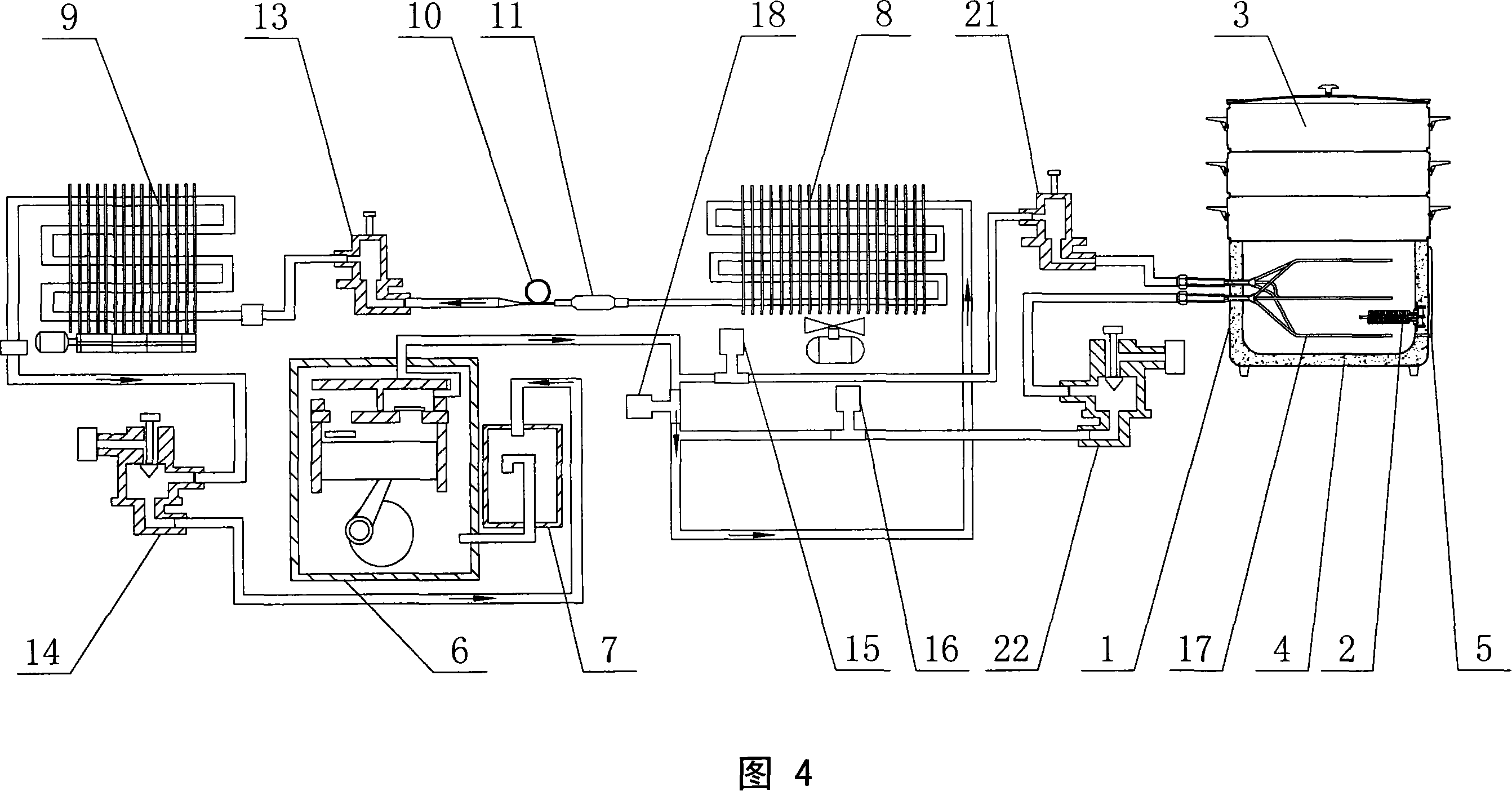 Air conditioner boiling vessel