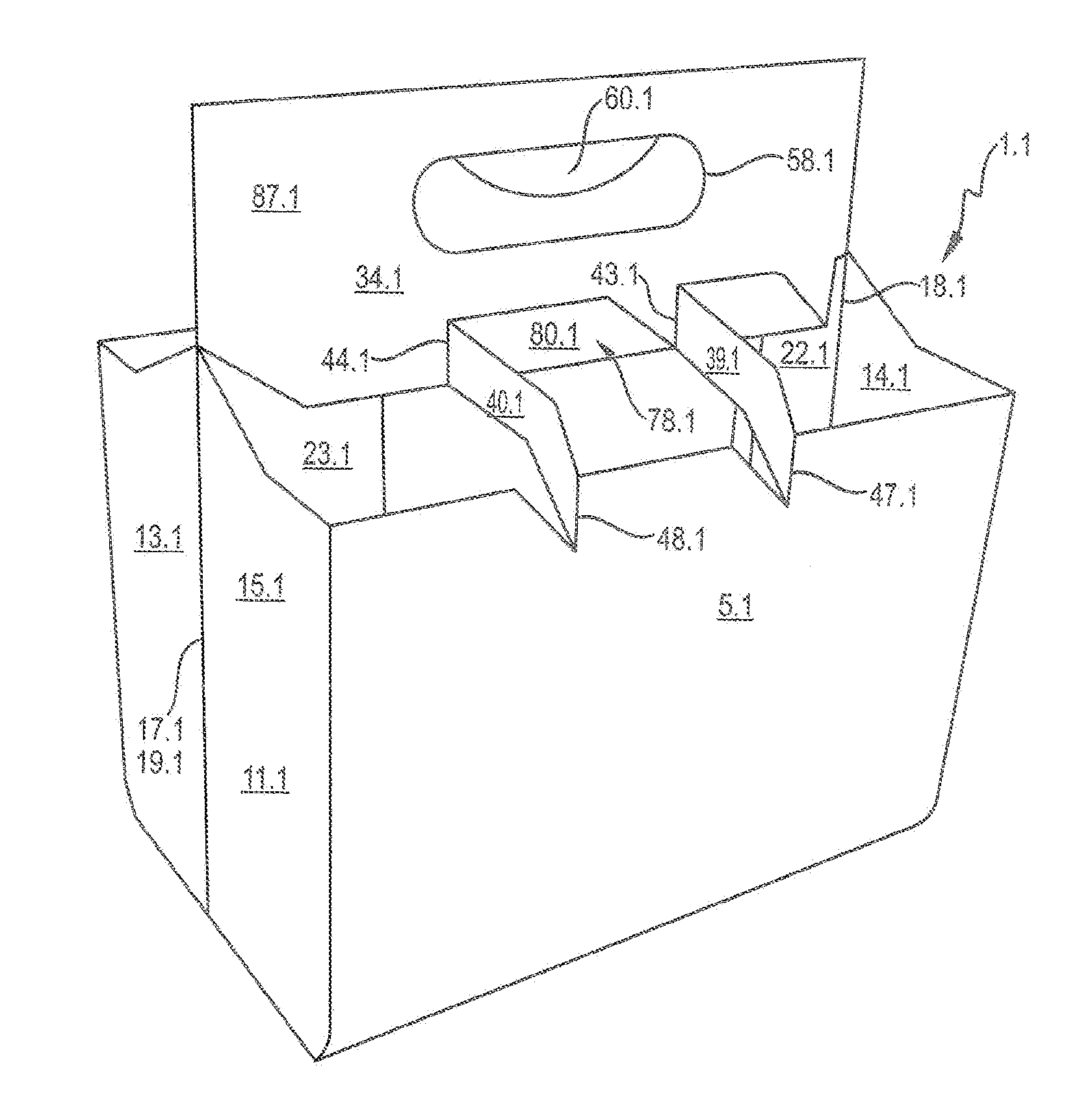 Bottle Carrier Made of Foldable Flat Material