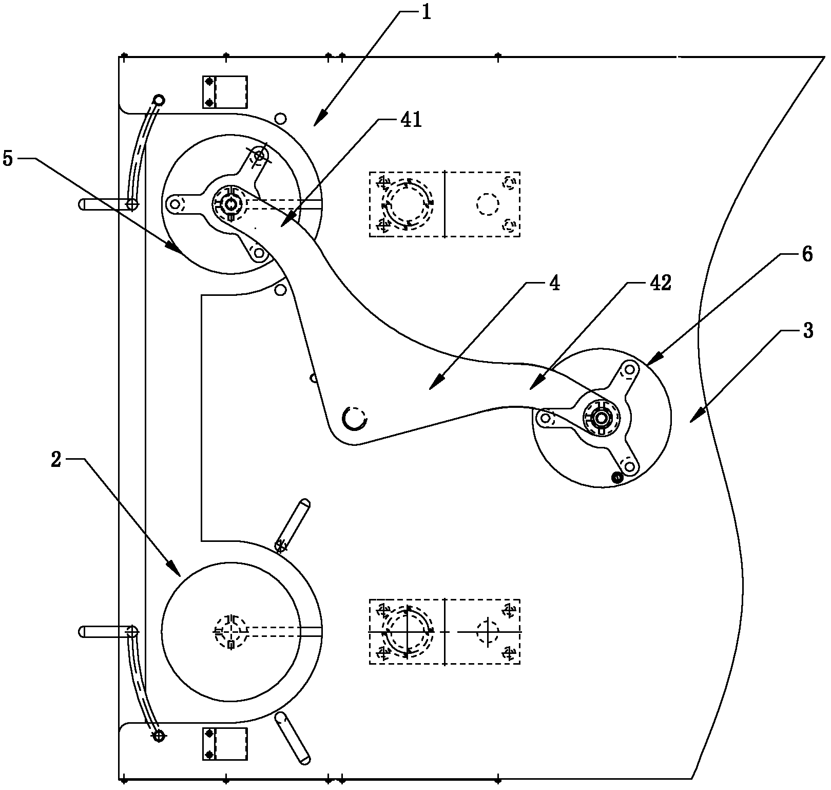 Shuttle plate replacing device for shuttle plate coiling machine of fishing net loom