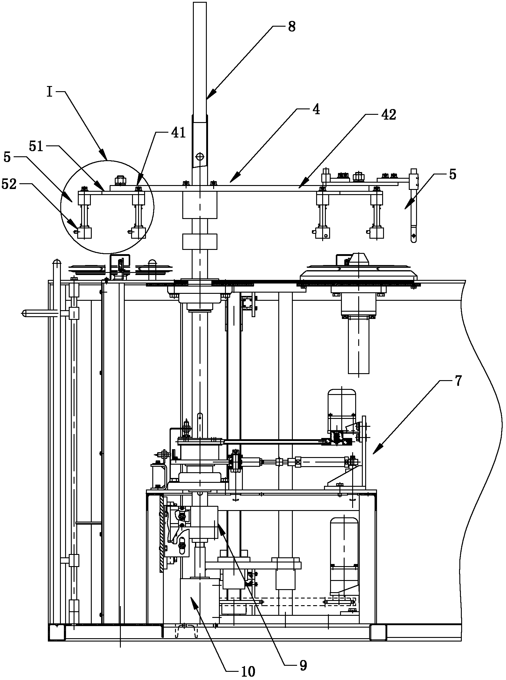 Shuttle plate replacing device for shuttle plate coiling machine of fishing net loom