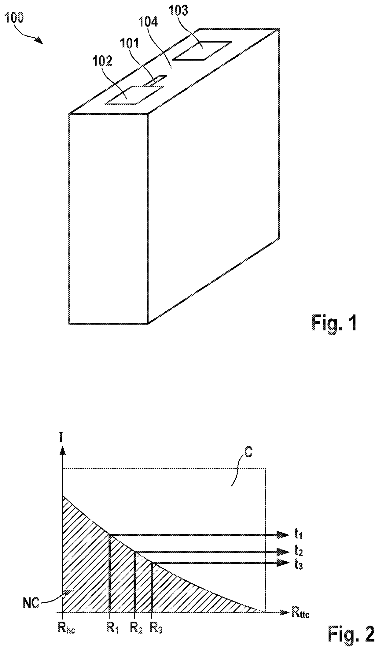 Method and device for the detection of corrosion within an at least partially electrically conductive housing of an electric energy storage unit and corresponding electric energy storage system