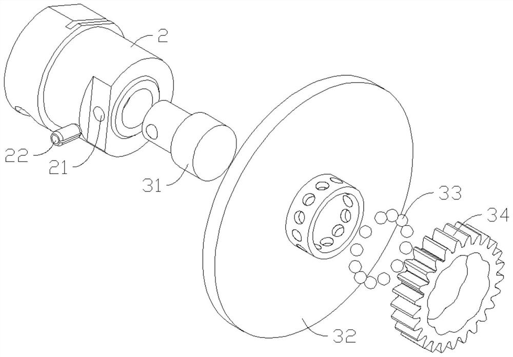 Cycloid planetary gear speed reducing mechanism