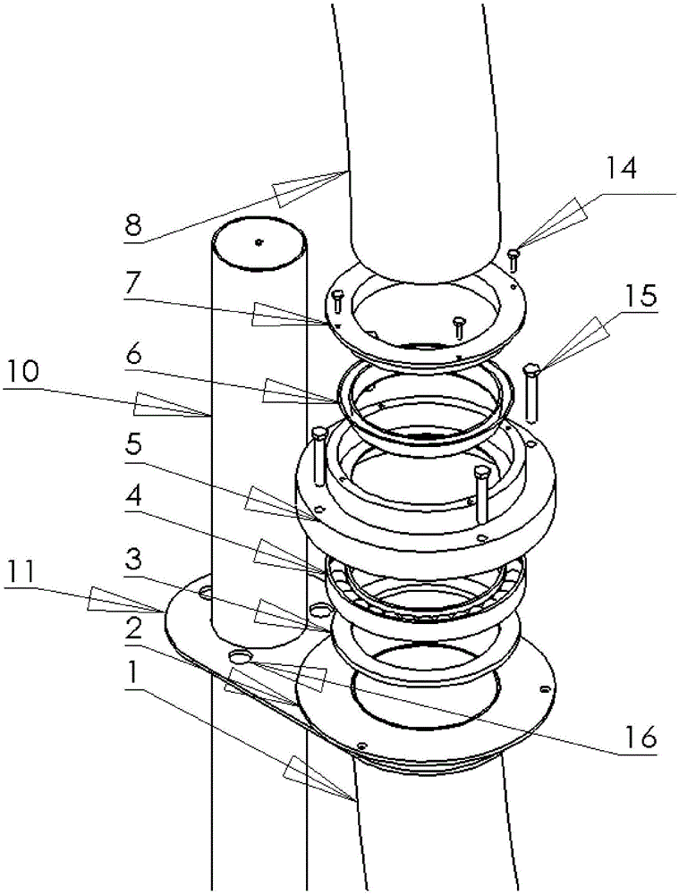 Tail-end casting device for deep-sea cage culture pneumatic conveying feeding system