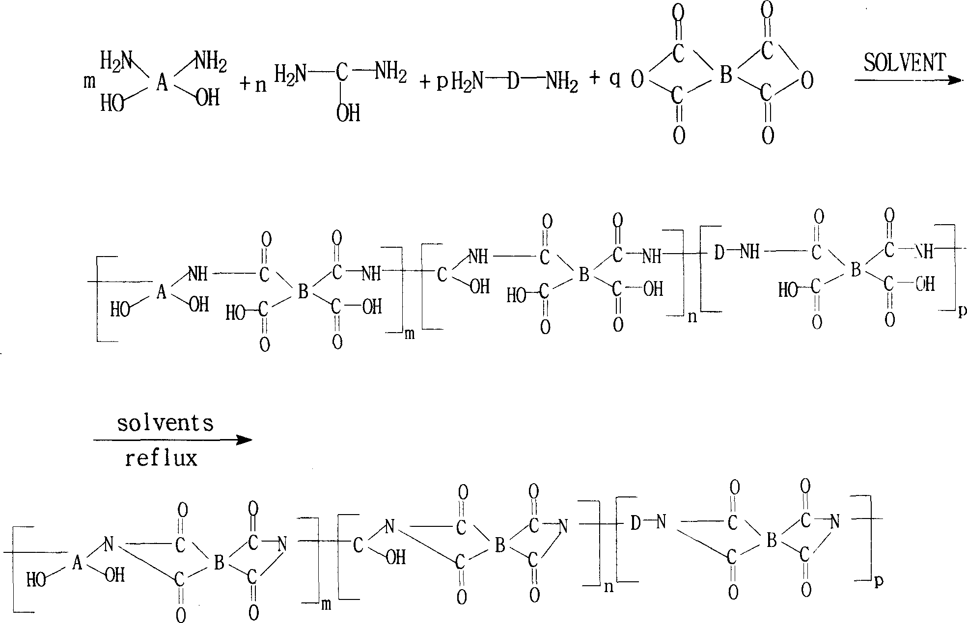 Method for preparing binder of polyimide of containing phenolic hydroxyl group