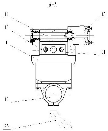 A measurement and processing executive head suitable for aircraft skin drilling