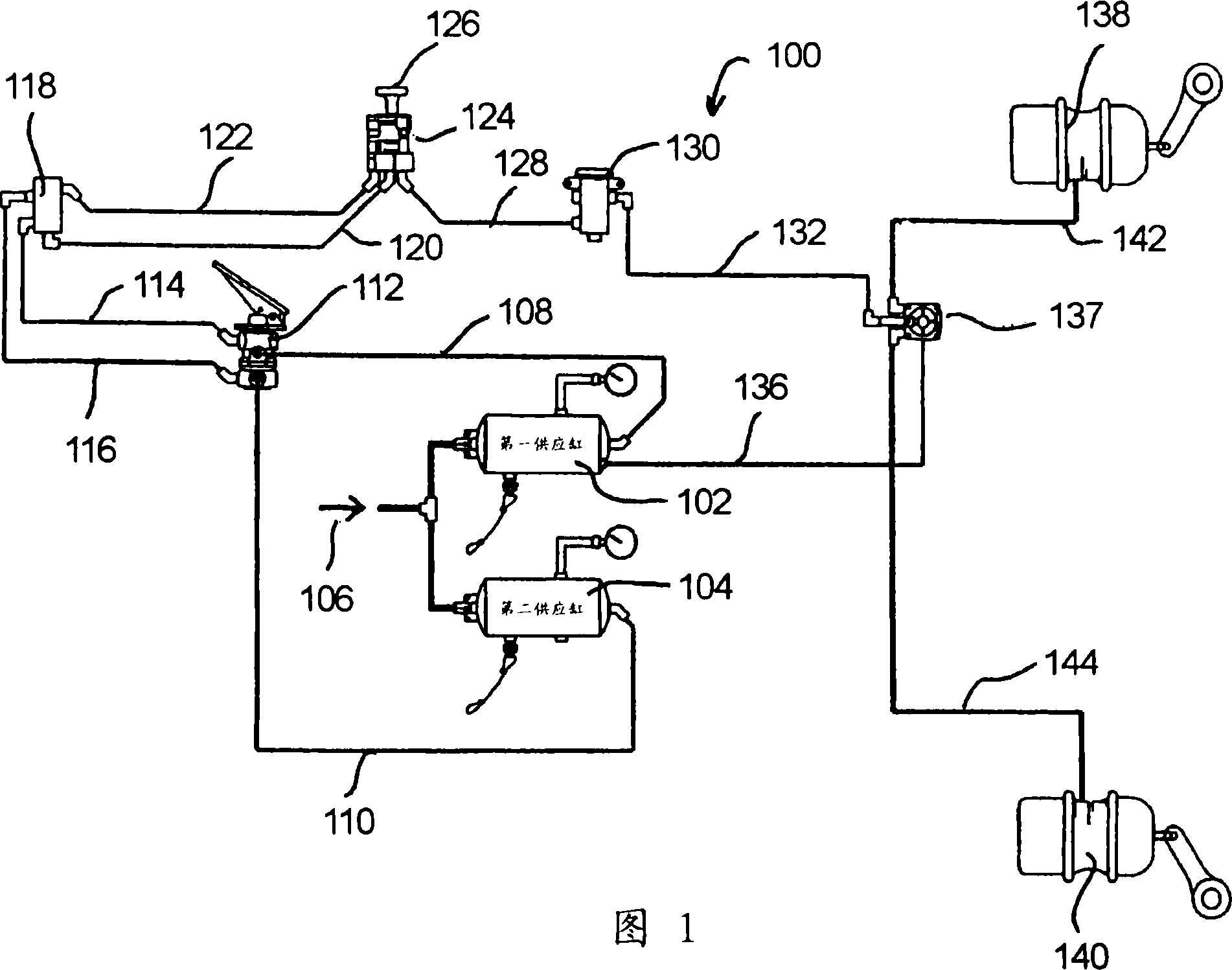 Electronic park brake valve system for air brakes vehicles