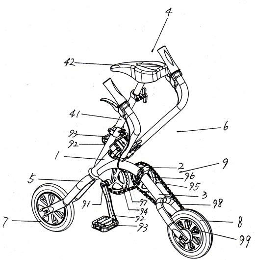 Mini portable folding bicycle