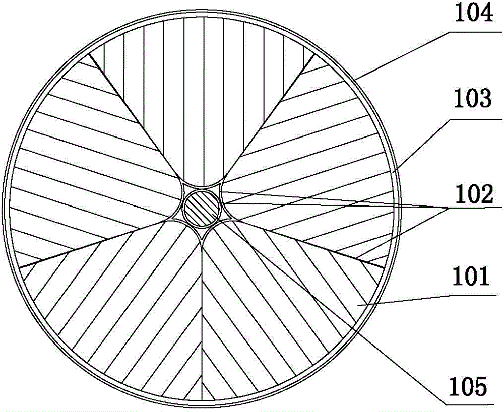 Large-section milliken-conductor comprehensive water-retaining crosslinking electric cable