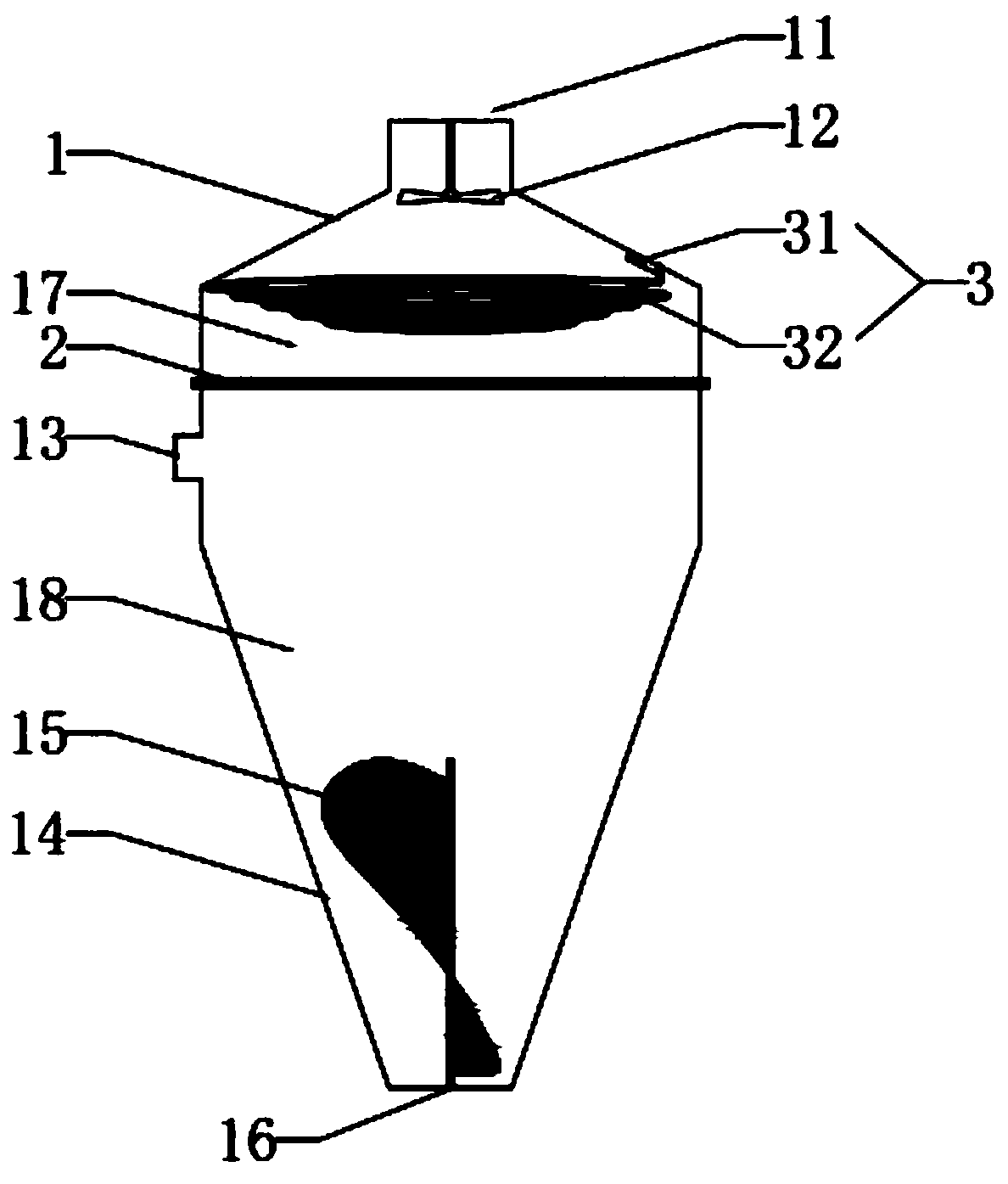 A ceramic dust removal device