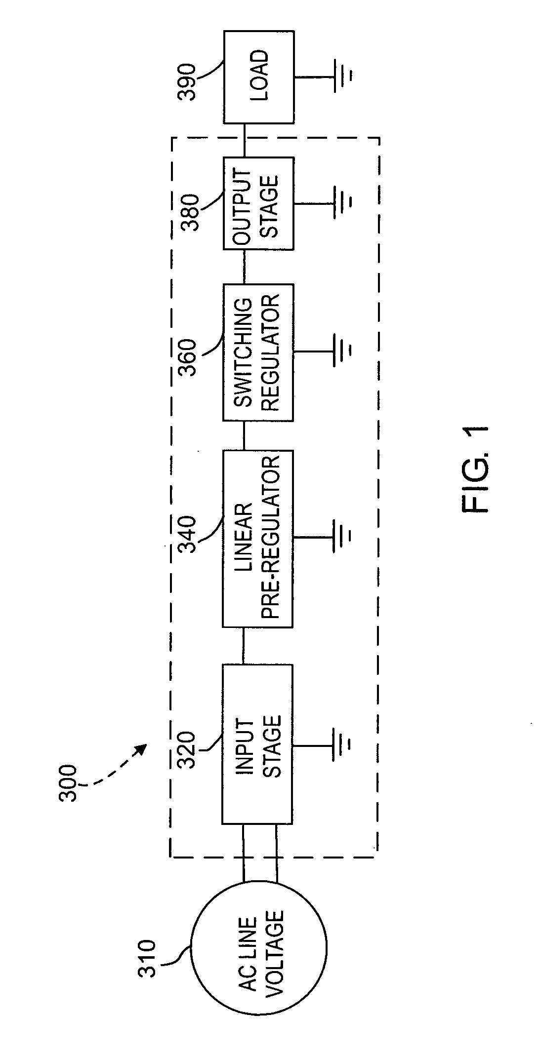 Switching power supply system with pre-regulator for circuit or personnel protection devices