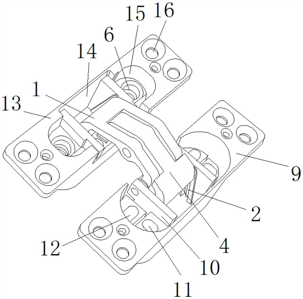 Inner folding hinge structure