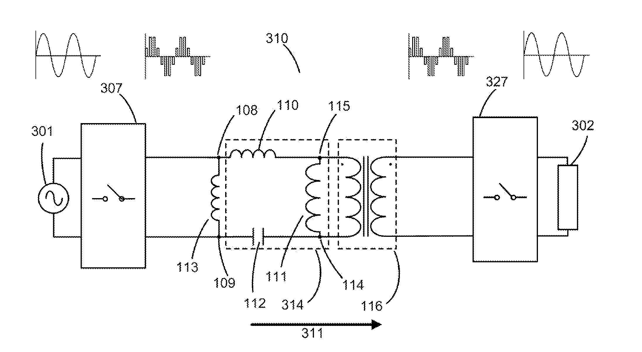 Single conversion stage bidirectional soft-switched ac-to-ac power converter