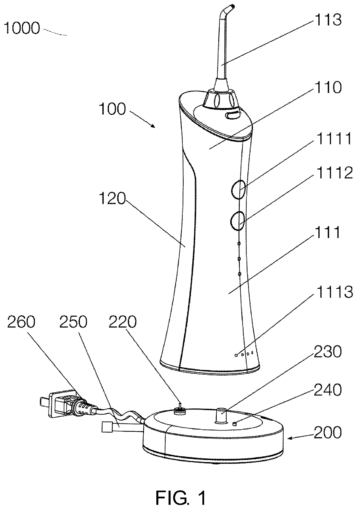 Portable teeth cleaning apparatus