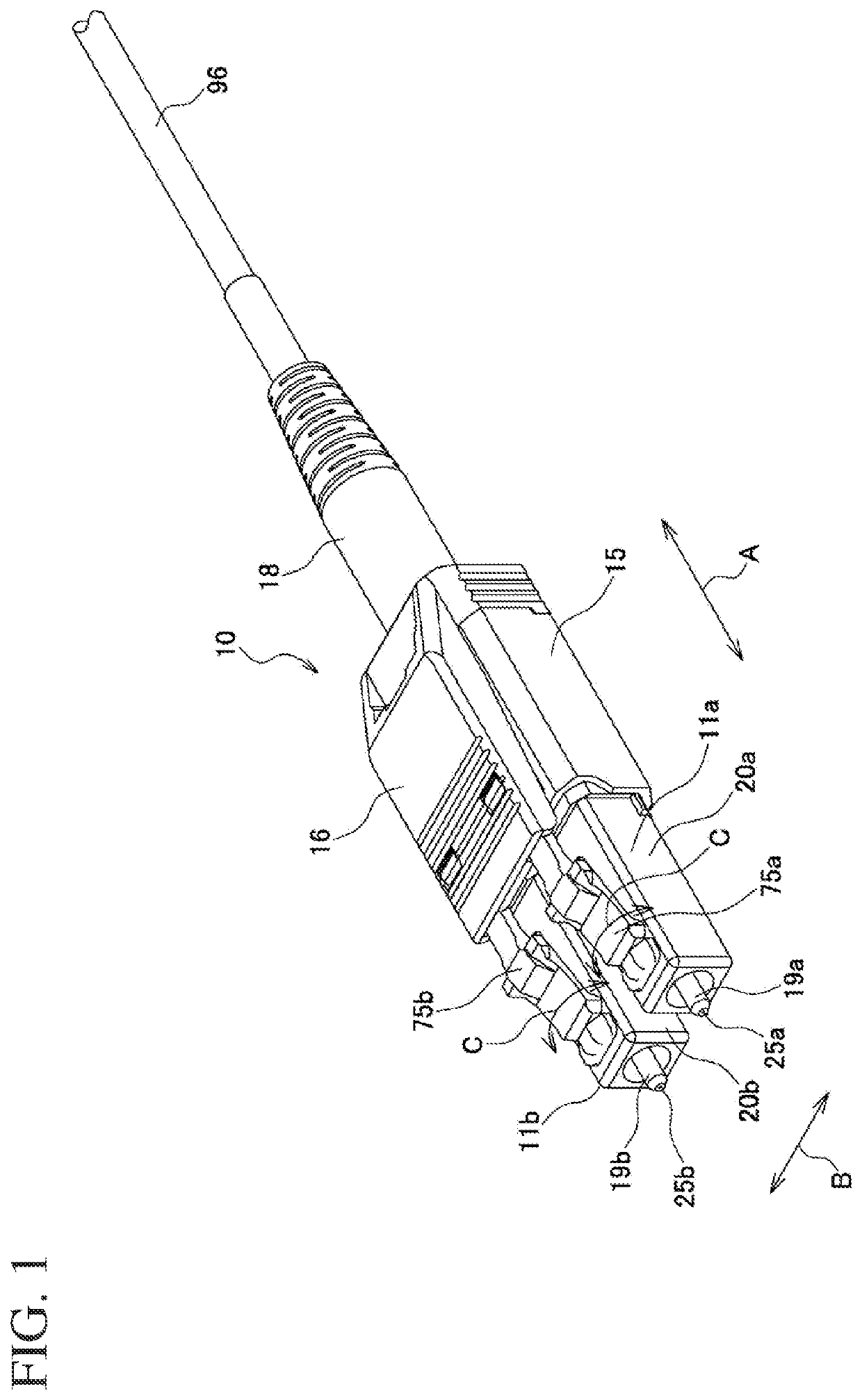 Duplex optical connector plug