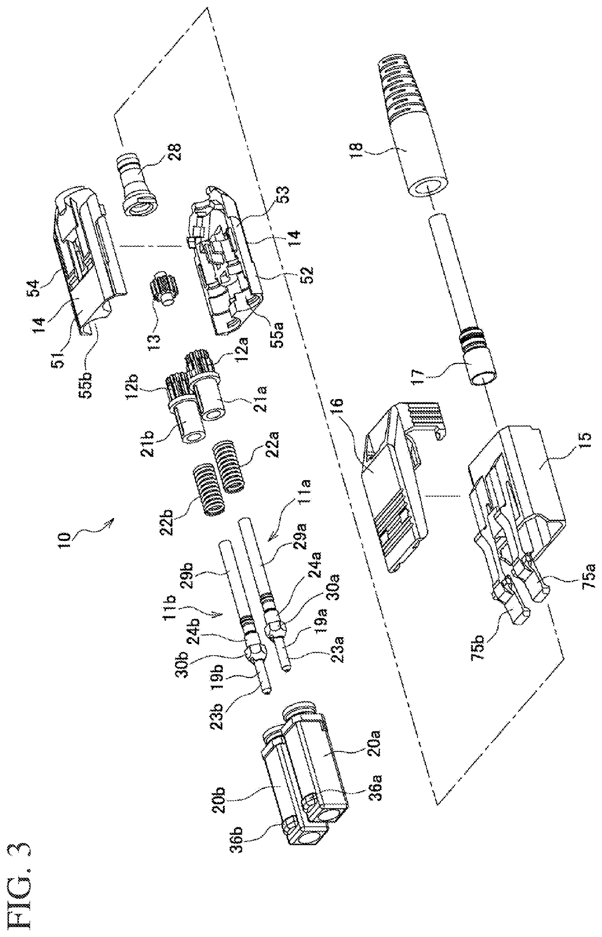 Duplex optical connector plug