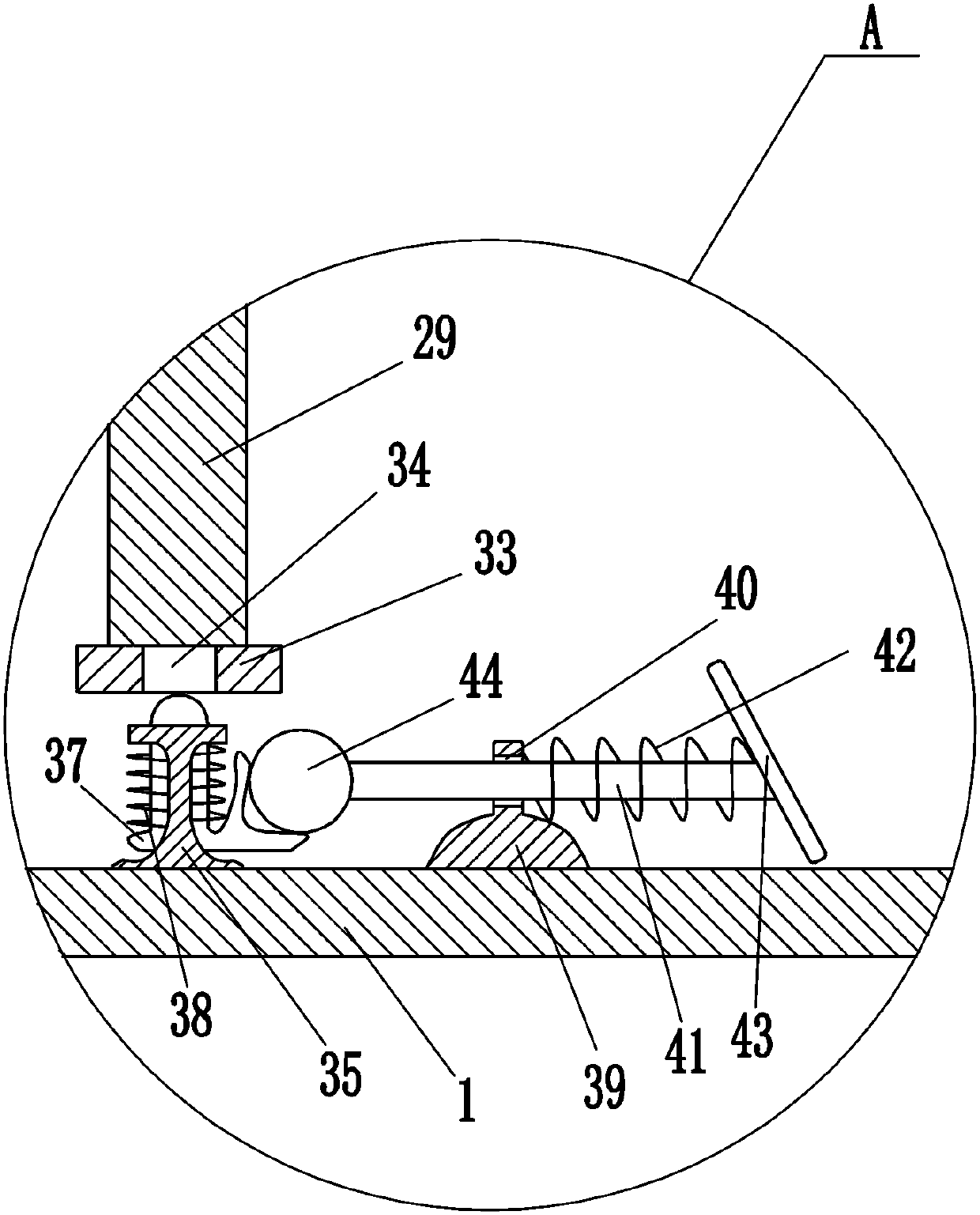 Tubular hardware grinding device