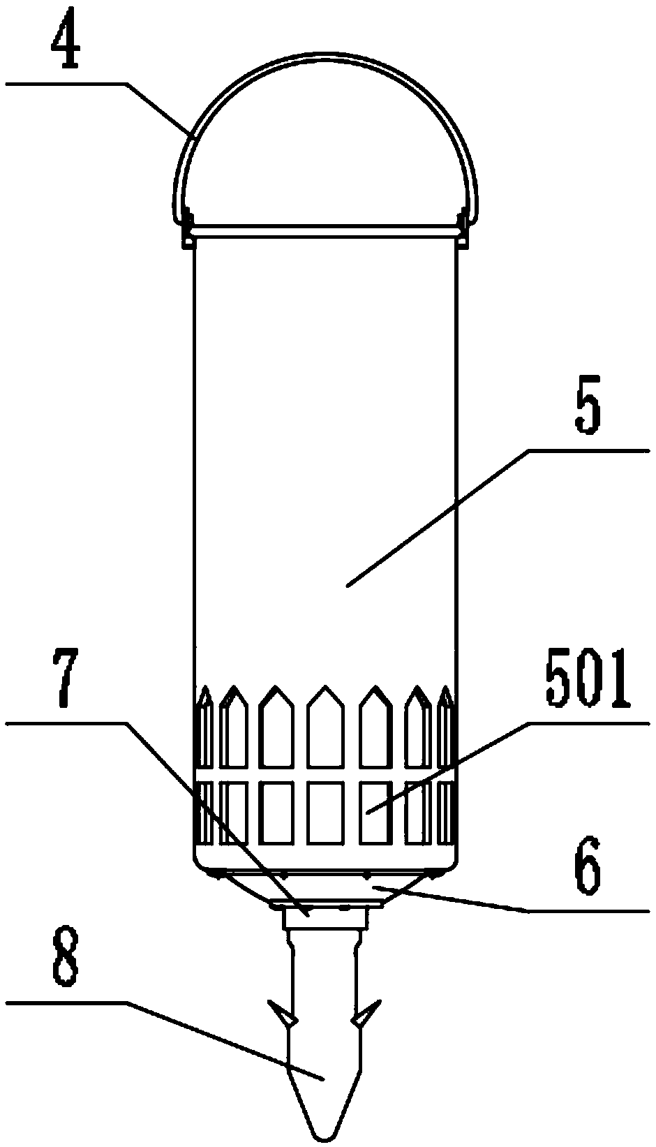 Sampling device for detecting water resources