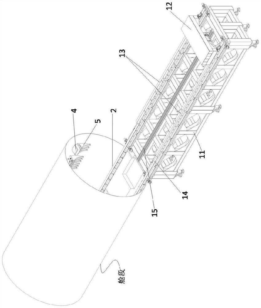 Propulsion adjusting device for heavy-load equipment to enter cabin