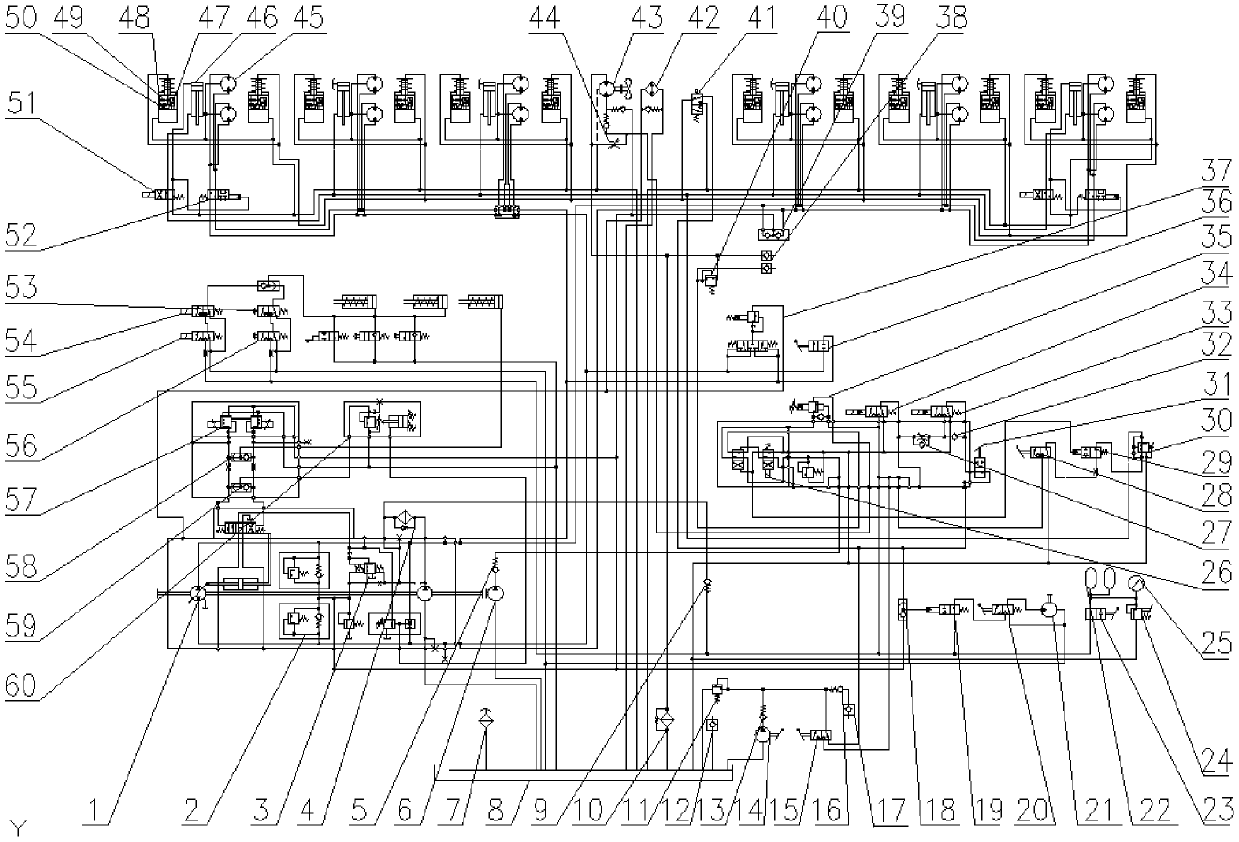 A Diesel Engine Monorail Crane Hydraulic System