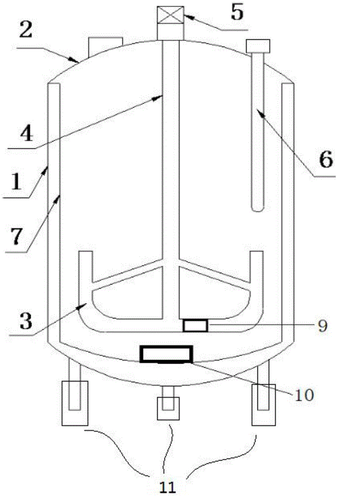 Movable glass lining solid and liquid reactor with vibrating and adjusting functions