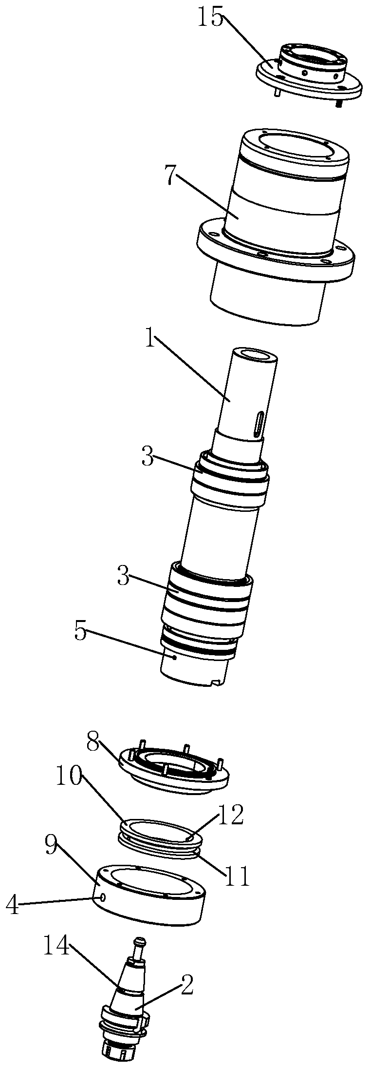 Machine tool spindle assembly and machining equipment