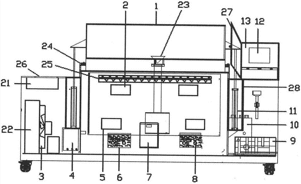 Composite salt spray test chamber