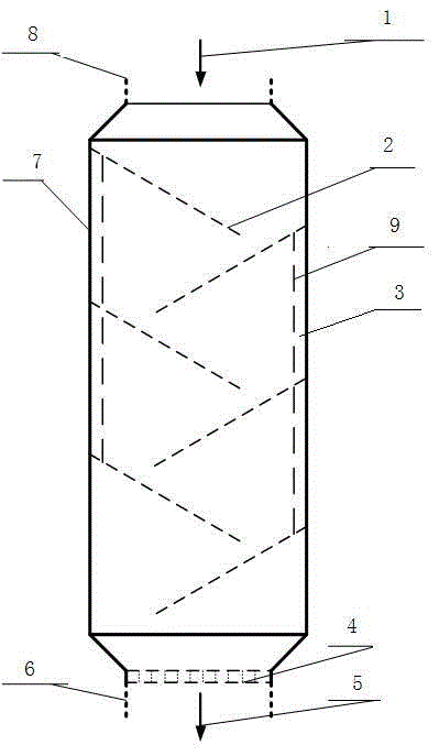 Diagonal flow plate type direct air-cooling condensation water energy dissipation device