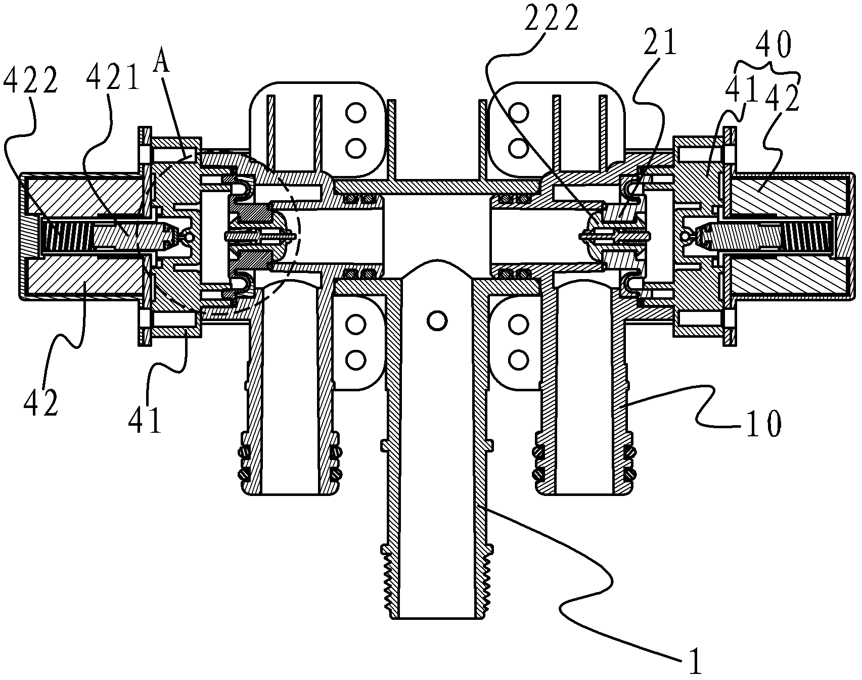 Automatic flushing device of intelligent toilet