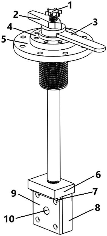 Adjustable clamp for mounting nickel-based single-crystal high-temperature alloy wafer sample