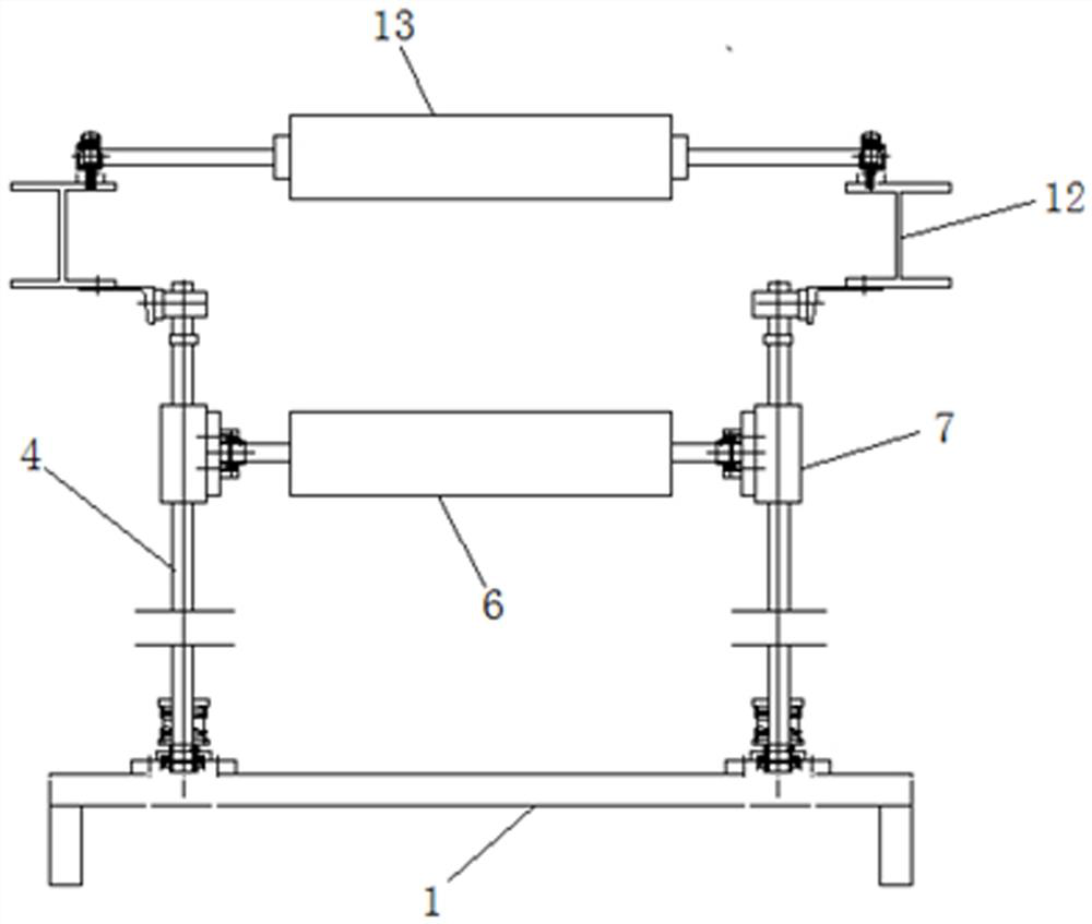 Floating frame device for medium-high voltage electronic aluminum production line and using method thereof