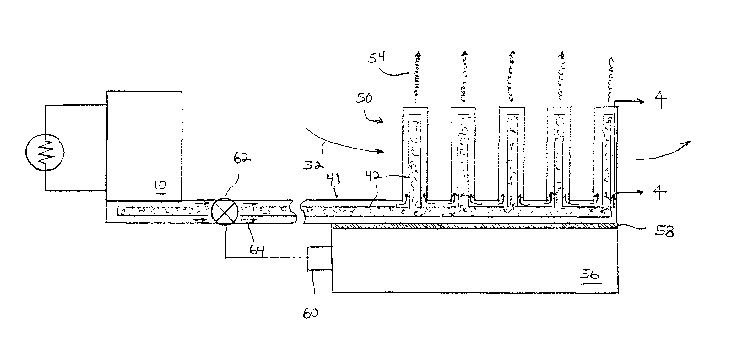 Fuel cell having an integrated, porous thermal exchange mechanism