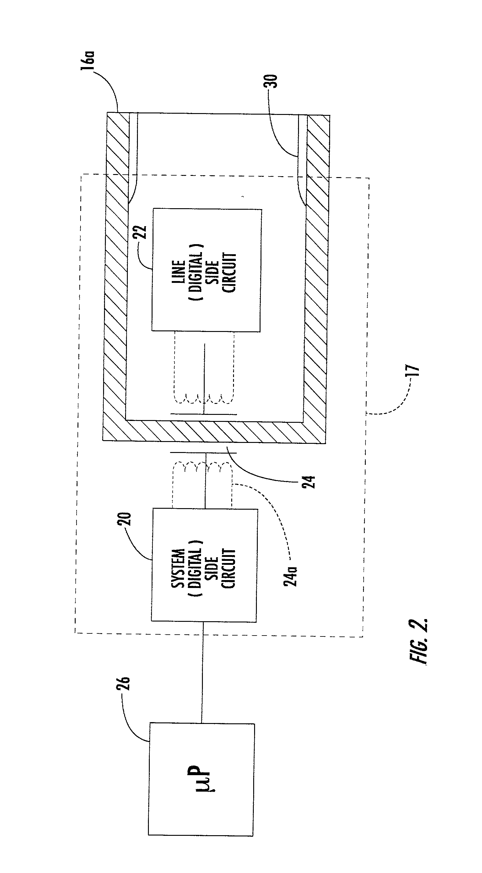 Jack module with integrated modem interface circuits