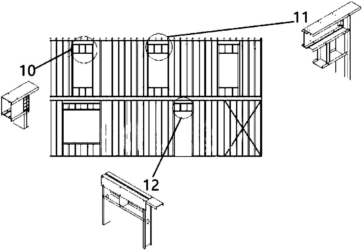 Lowe layer light steel structure fabricated residence