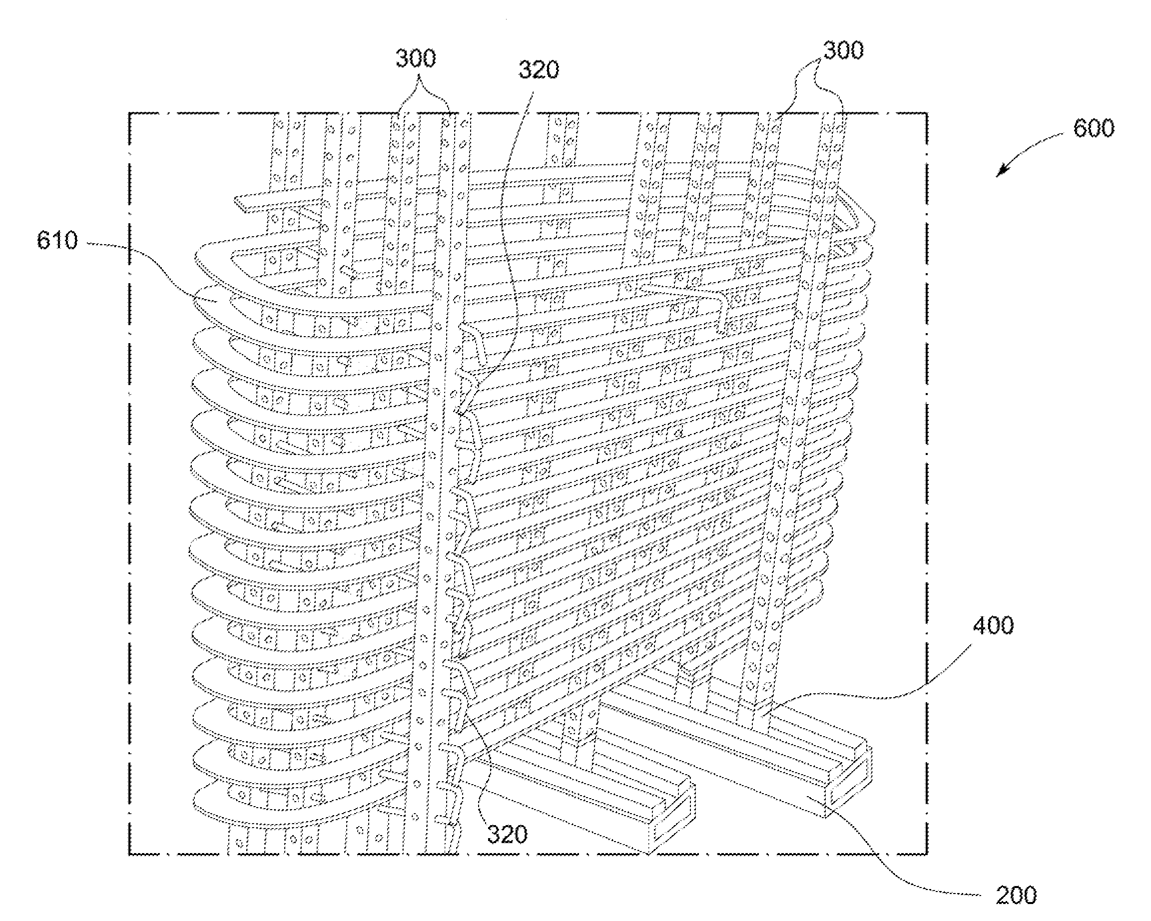 Cart support system for dynamoelectric machine coils