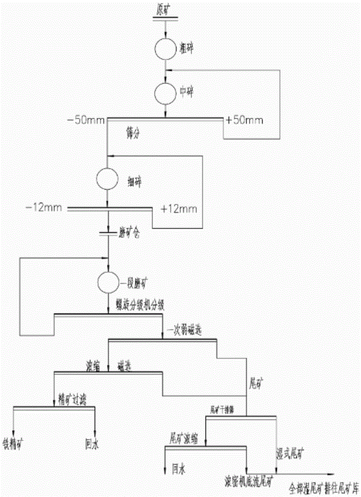 Mineral separation process and system for ultra-lean magnetite ore