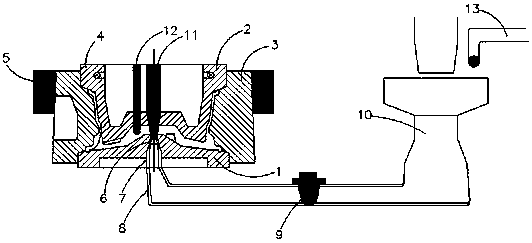 Aluminum wheel extrusion casting process and device thereof