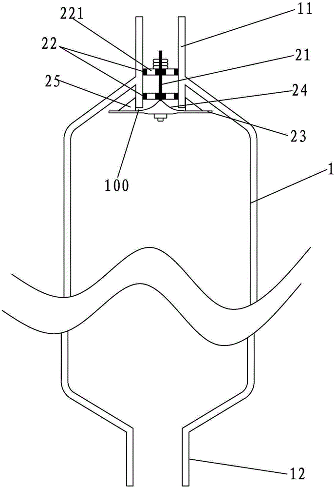 An acid water treatment device