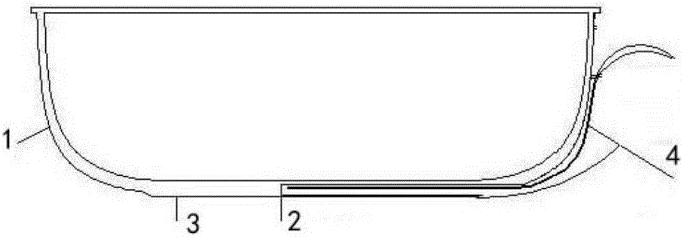 Pot with hidden temperature measurement structure