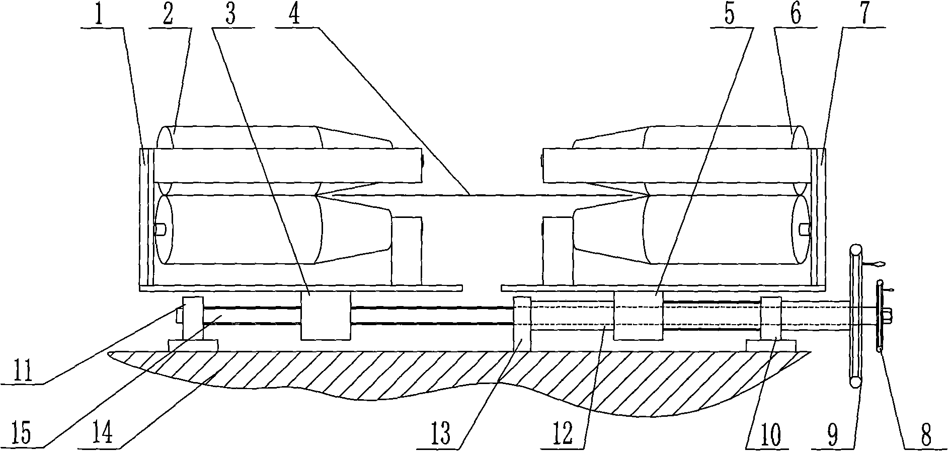 Band steel running deviation control device