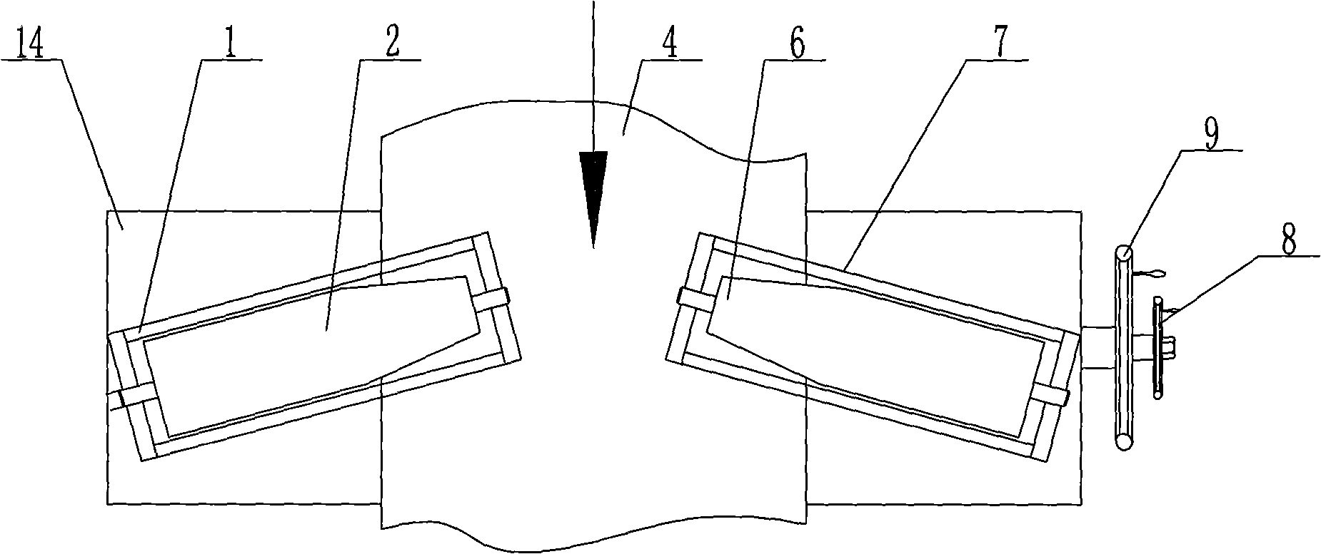 Band steel running deviation control device