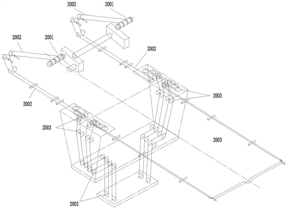 Cross-type counterweight energy-saving quay crane double-trolley steel wire rope winding system