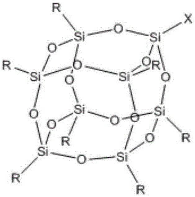 Cage-shaped oligomerization polyhedral silsesquioxane with eight phenolic hydroxyl groups and preparation method thereof