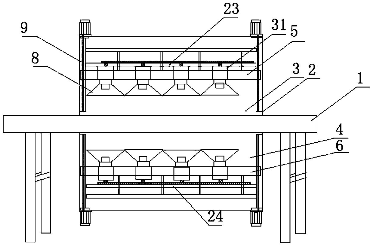 Electrostatic spraying facility for cold-rolled steel plate of cabinet body and spraying technology thereof