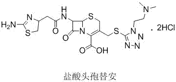 New cefotiam hydrochloride synthesis method and applications of cefotiam hydrochloride in sterile powder injection